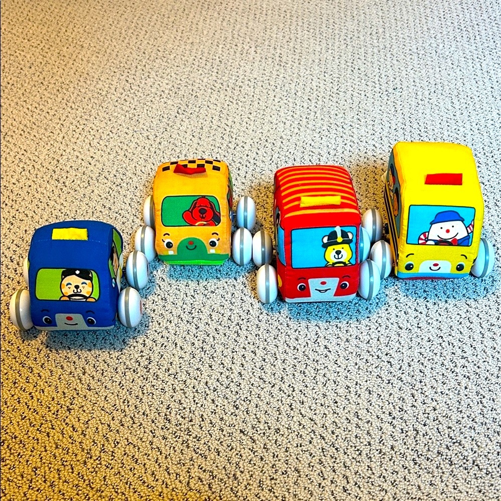 Melissa and Doug Colorful Soft Toy Cars Set of 4